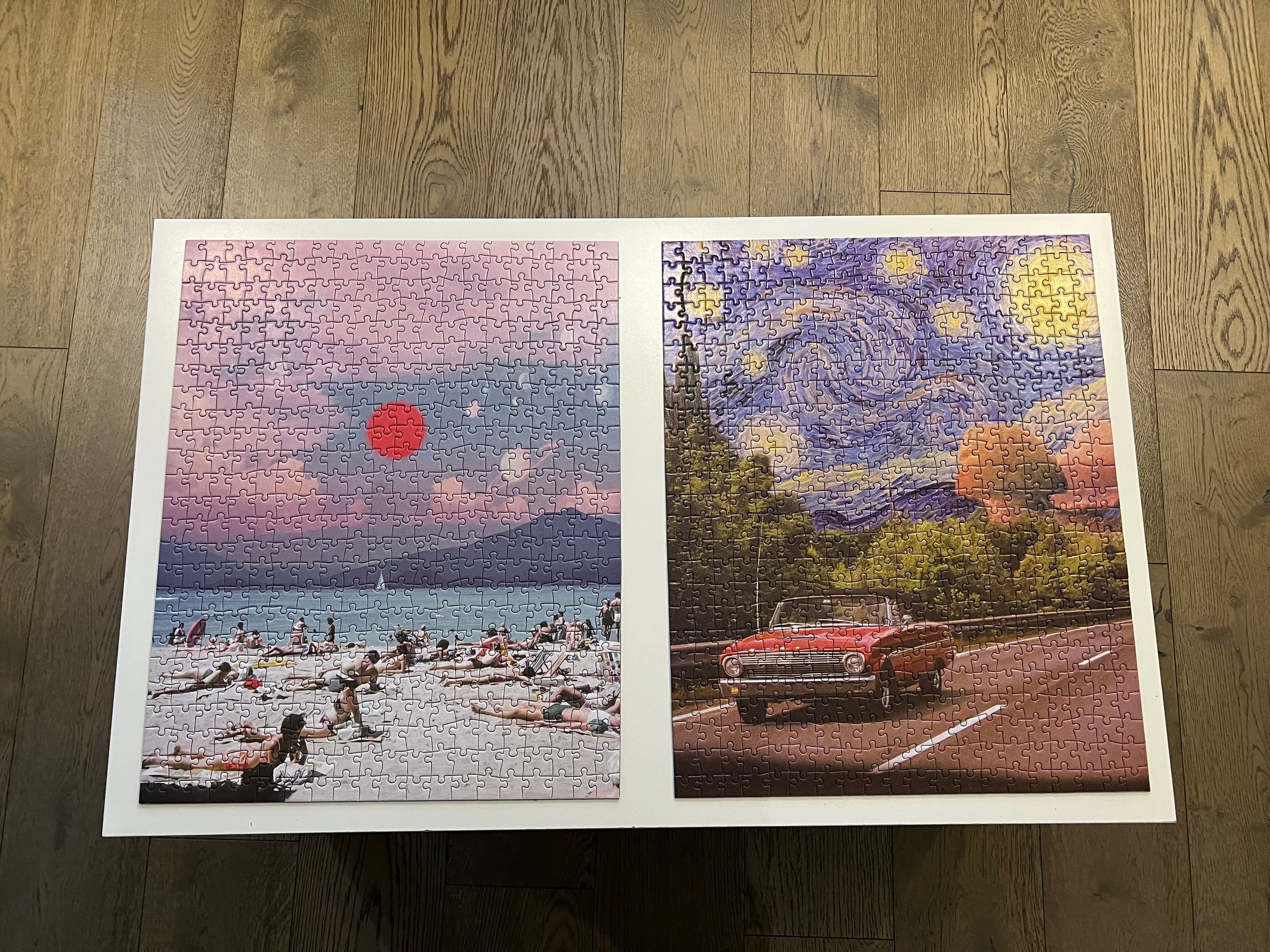End of summer and starry ride jigsaw puzzle side by side