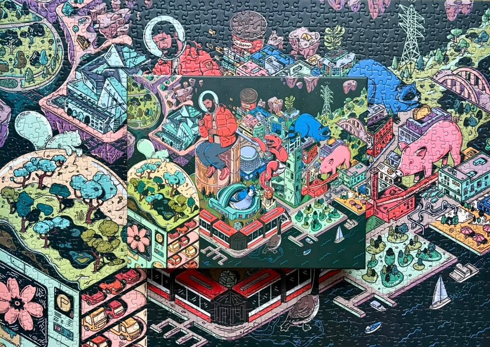 Space Jam Toronto | 1000-piece Puzzle for Adults | Artwork by Kathleen Fu