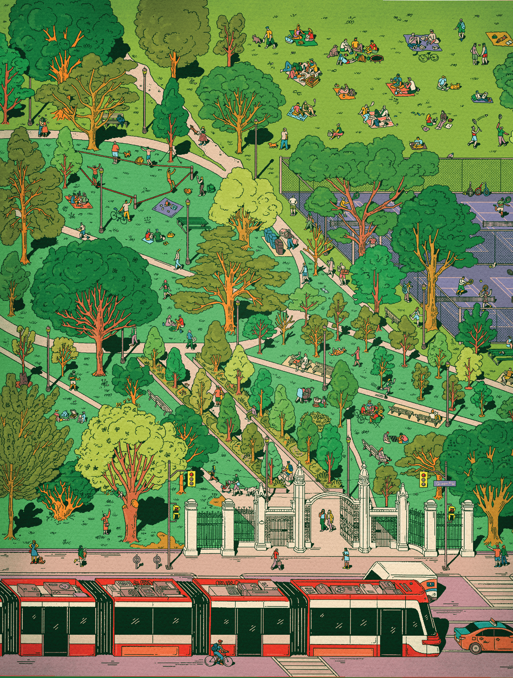 Trinity Bellwoods | 1000-piece Puzzle for Adults | Artwork by Kathleen Fu