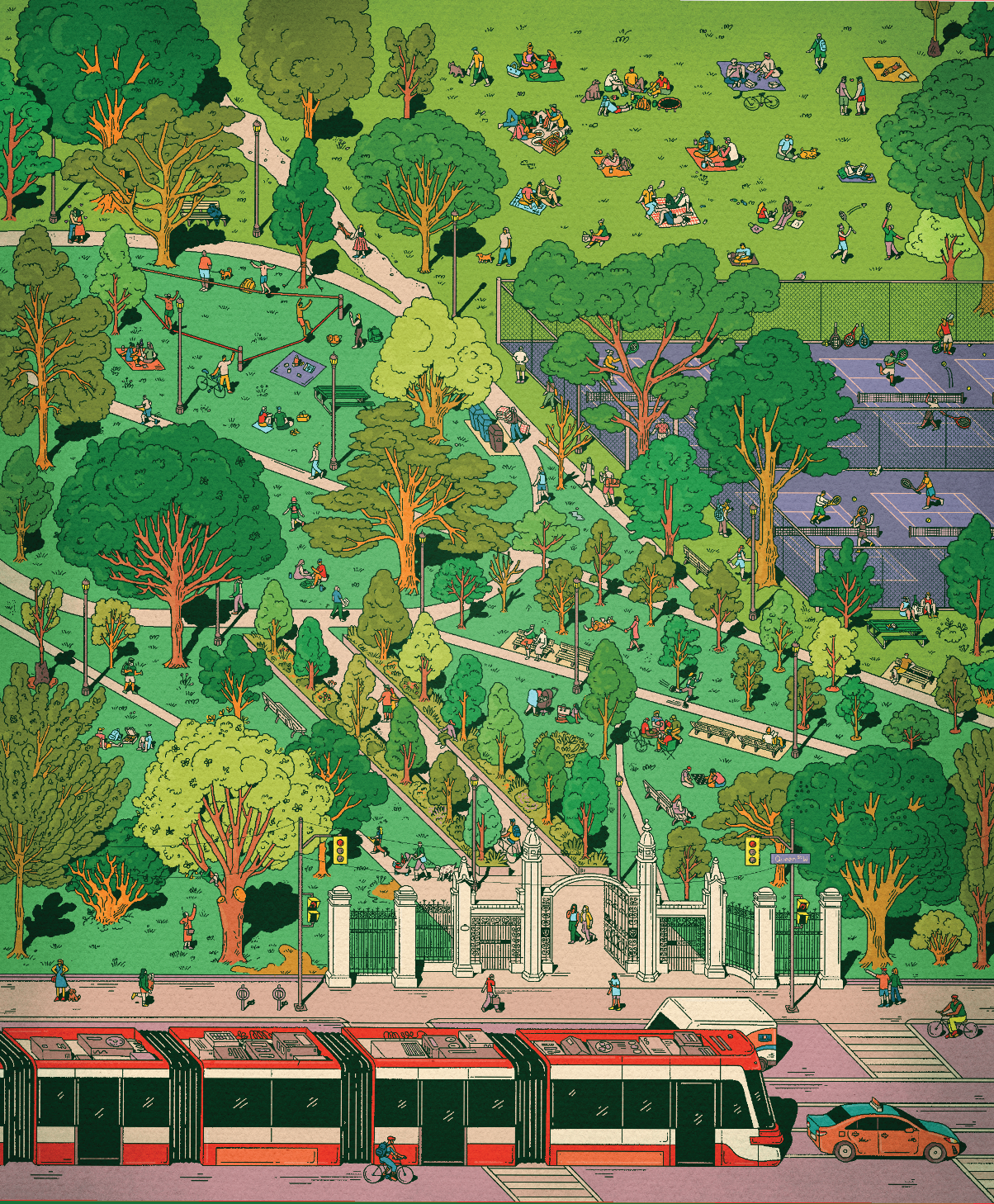 Trinity Bellwoods | 1000-piece Puzzle for Adults | Artwork by Kathleen Fu