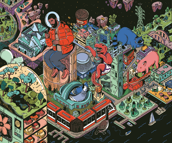 Space Jam Toronto | 1000-piece Puzzle for Adults | Artwork by Kathleen Fu