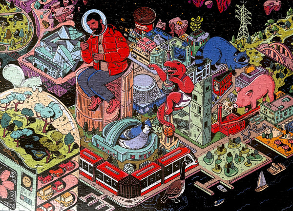Space Jam Toronto | 1000-piece Puzzle for Adults | Artwork by Kathleen Fu