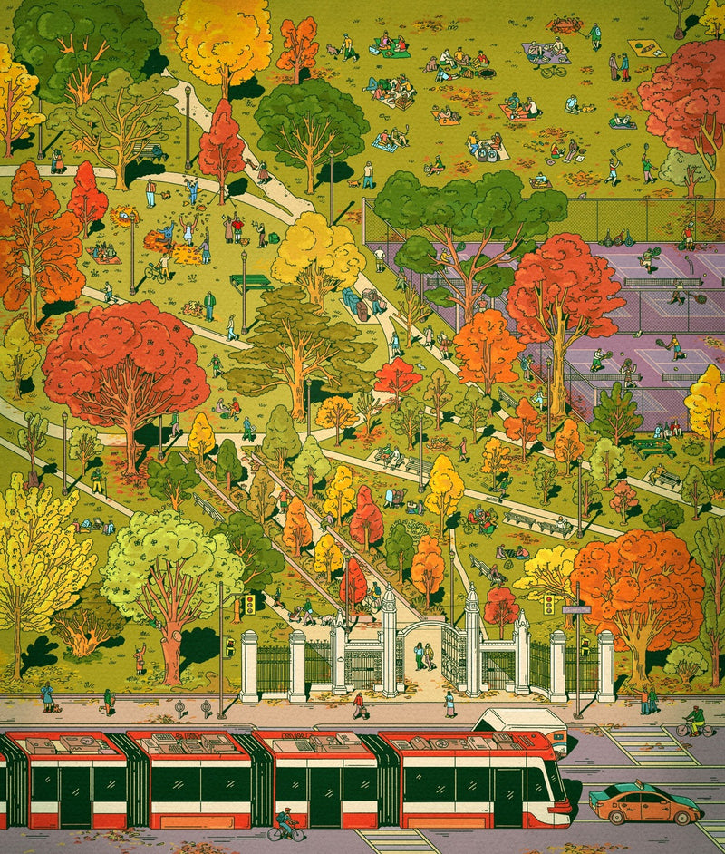 Trinity Bellwoods - Fall Edition | 1,000-Piece Puzzle | Artwork by Kathleen Fu