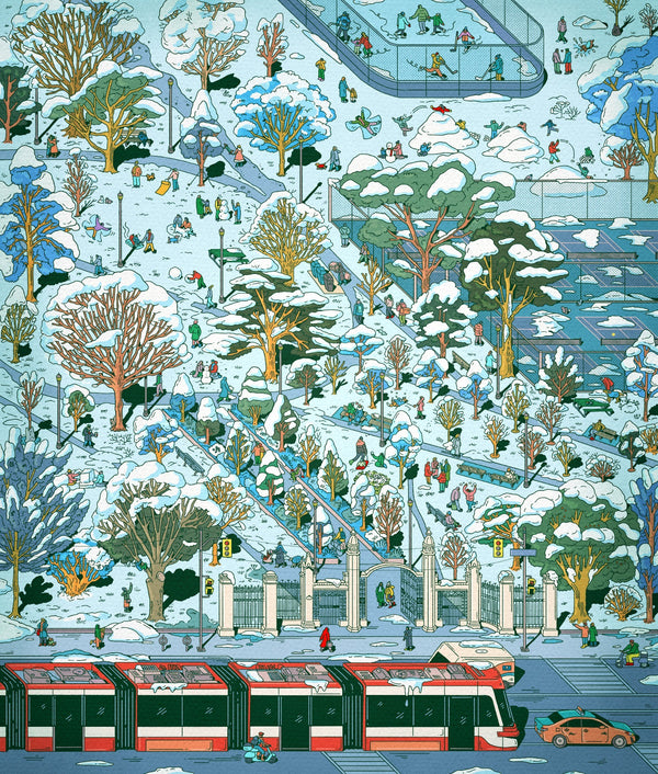 Trinity Bellwoods - Winter Edition | 1,000-Piece Puzzle | Artwork by Kathleen Fu