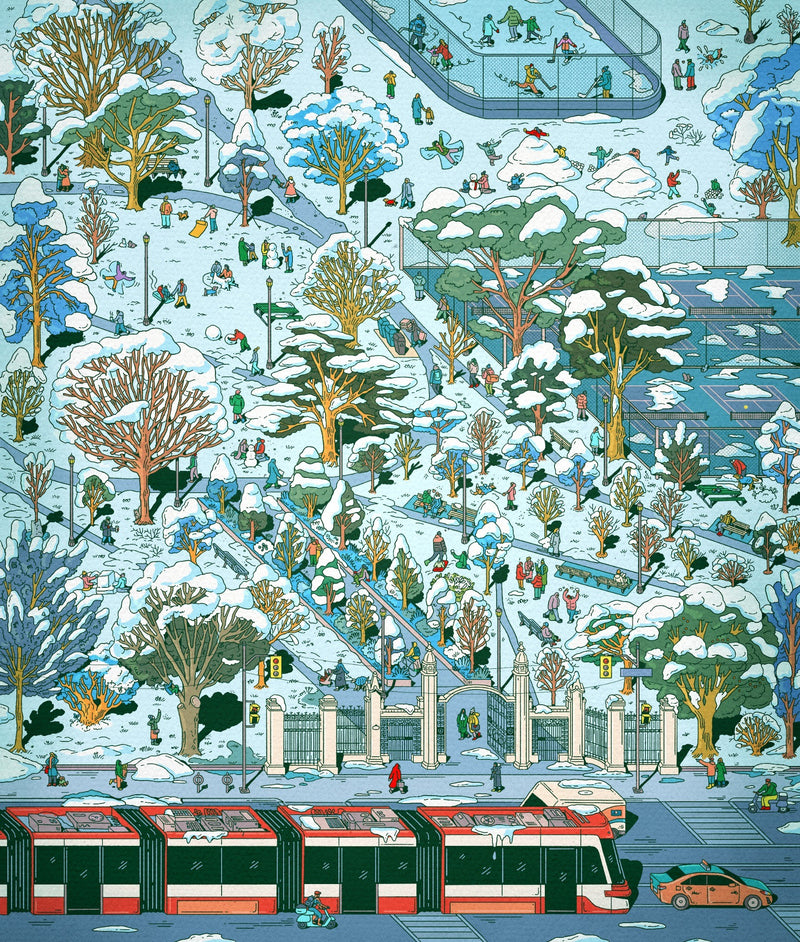 Trinity Bellwoods - Winter Edition | 1,000-Piece Puzzle | Artwork by Kathleen Fu
